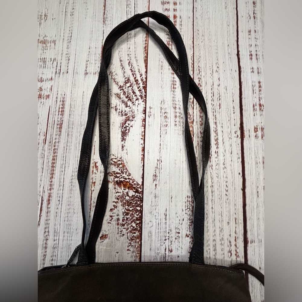 Braccialini Brown Suede Shoulder Bag - Picture 7 of 11